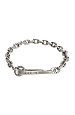 AllSaints Chunky Chain Link Bracelet in Warm Silver