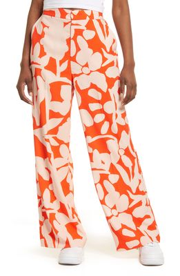 Nordstrom Cristina Martinez Print Pants in Orange Outline Shapes