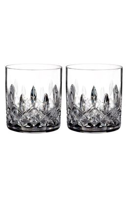 Waterford Lismore Connoisseur Set of 2 Lead Crystal Straight Sided Tumblers in Clear
