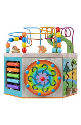 Teamson Kids Prewschool Play Lab 7-in-1 Large Wooden Activity Station in Assorted