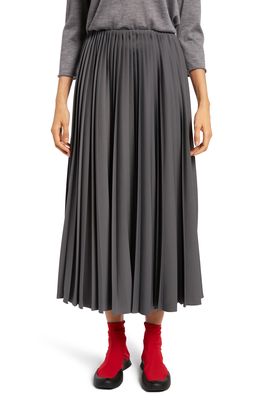 The Row Vinsky Pleated High Waist A-Line Skirt in Concrete