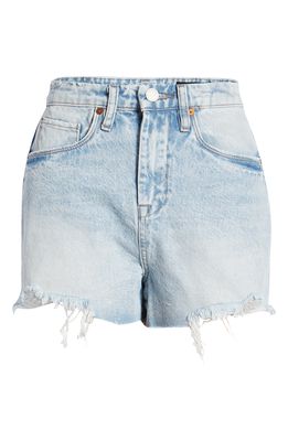 BLANKNYC The Reeve Frayed High Waist Denim Shorts in Feel For You