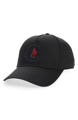 Moncler Embroidered Logo Baseball Cap in Black