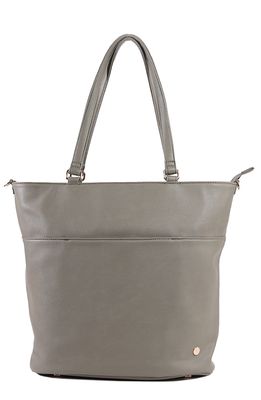 little unicorn Citywalk Faux Leather Diaper Tote in Grey Umber
