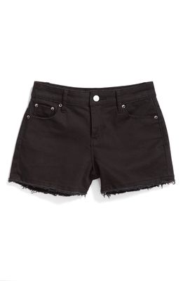 Tractr Frayed Shorts in Black