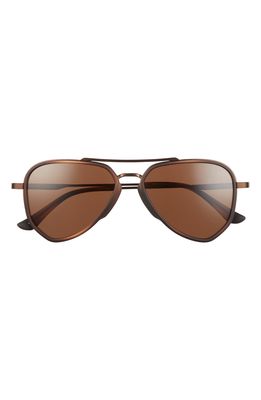 Sunski 52mm Polarized Aviator Sunglasses in Tortoise/Amber