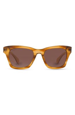 DIFF Dean 51mm Polarized Square Sunglasses in Golden Harvest