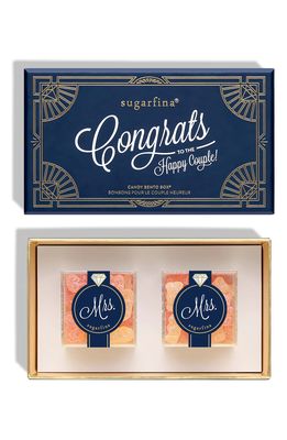 sugarfina Congrats Mrs. & Mrs. 2-Piece Candy Bento Box in Blue