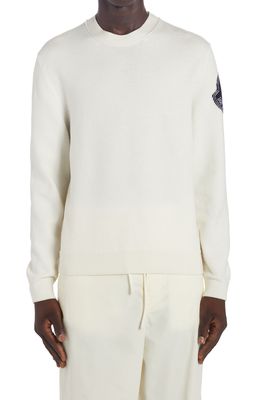 2 Moncler 1952 Wool Crewneck Sweater in 034-White