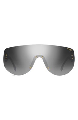 Carrera Eyewear 99mm Shield Sunglasses in Silver Black /Grey