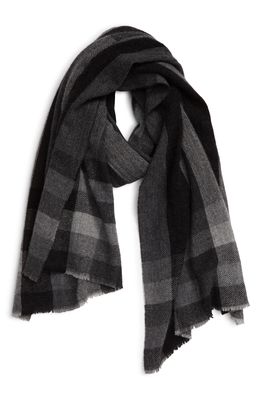 Andrew Stewart Mixed Weave Cashmere Scarf in Black