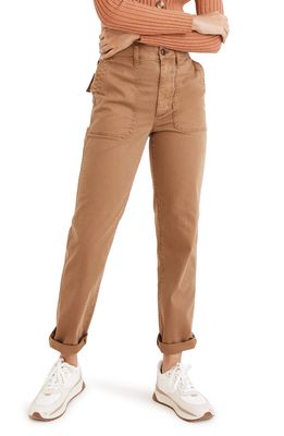 Madewell The Perfect Straight Workwear Pant in Weathered Walnut