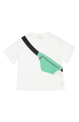 Fendi Kids' Belt Bag Graphic Tee in Green