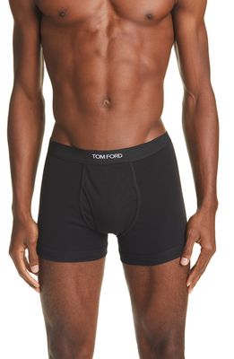 Tom Ford 2-Pack Cotton Jersey Boxer Briefs in Black