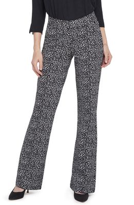 NYDJ Pull-On Animal Print Flare Leg Trousers in Audrey Animal