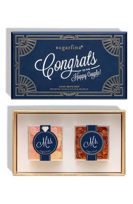 sugarfina Congrats Mr. & Mrs. 2-Piece Candy Bento Box in Blue