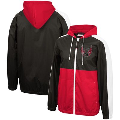 Men's Mitchell & Ness Black Portland Trail Blazers Game Day Windbreaker Full-Zip Jacket
