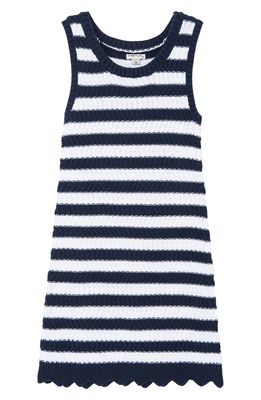 Habitual Kids' Stripe Knit Dress in Navy