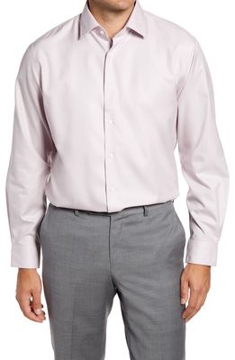 Nordstrom Traditional Fit Non-Iron Solid Stretch Dress Shirt in Purple Hush