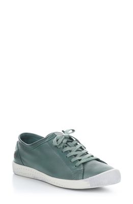 Softinos by Fly London Isla Distressed Sneaker in 604 Light Grey Washed Leather