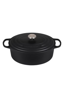 Le Creuset Signature 6 3/4 Quart Oval Enamel Cast Iron French/Dutch Oven in Licorice