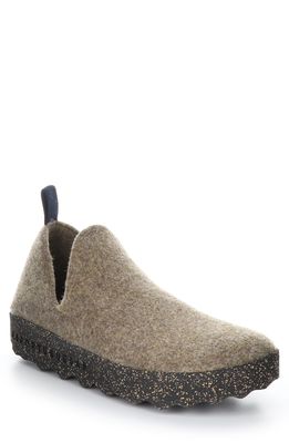 Asportuguesas by Fly London Fly London City Slip-On in Taupe Tweed/Felt