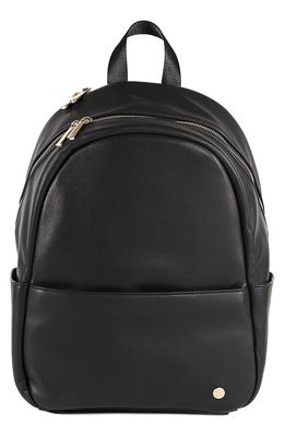 little unicorn Faux Leather Diaper Backpack in Black