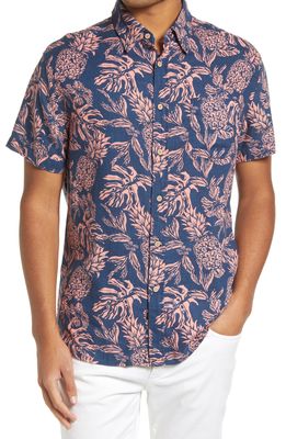 Rails Carson Short Sleeve Button-Up Shirt in Indo Pineapple Miami