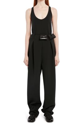 The Row Gage Scoop Neck Jumpsuit in Black