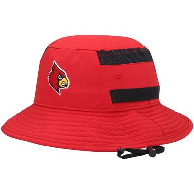 Men's adidas Red Louisville Cardinals 2021 Sideline AEROREADY Bucket Hat