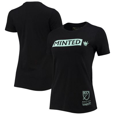 Women's Mitchell & Ness Black Charlotte FC Minted T-Shirt