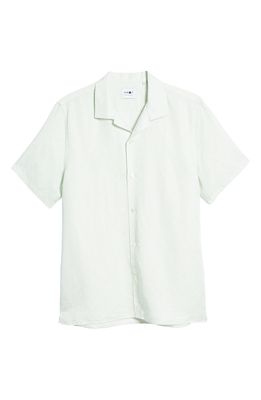 NN07 Myagi Short Sleeve Button-Up Camp Shirt in Pastel Green
