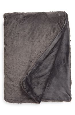UnHide Cuddle Puddles Plush Throw Blanket in Charcoal Charlie