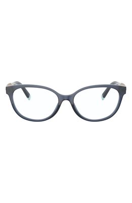 Tiffany & Co. 52mm Cat Eye Optical Glasses in Opal Blue