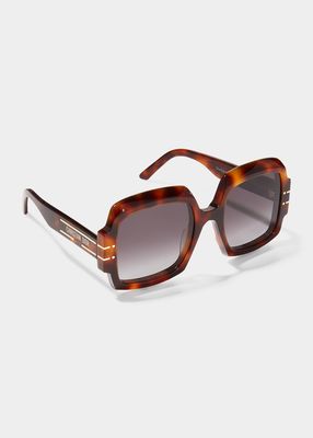DiorSignature S1U 55mm Oversized Square Acetate Sunglasses