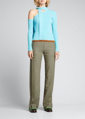 Conny Scarf-Neck Knit Top