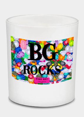 12 Oz. BG Rocks Scented Candle in White Vessel, Pink Sky Scent