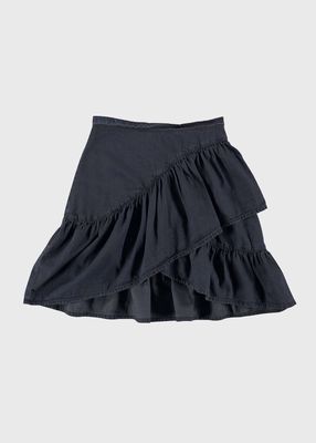 Girl's Breanna Ruffle Tiered Skirt, Size 7-14