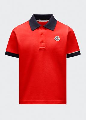 Boy's Logo Patch Polo Shirt, Size 8-14