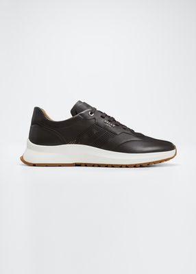 Men's Davor Perforated Leather Low-Top Sneakers