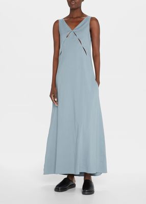 Ingrid Cutout Linen Maxi Dress