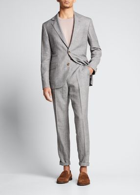 Men's Glen Check Wool-Blend Suit