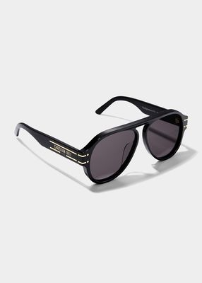 DiorSignature 58mm Acetate Aviator Sunglasses