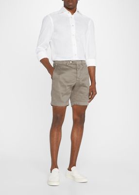 Men's Linen-Blend Twill Shorts