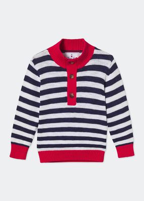 Boy's Scott Rowayton Stripe Sweater, Size 6M-12Y