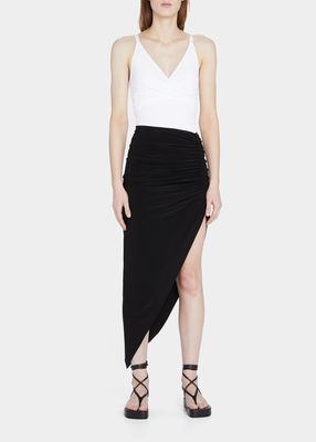 Ruched Tulip Maxi Coverup Skirt