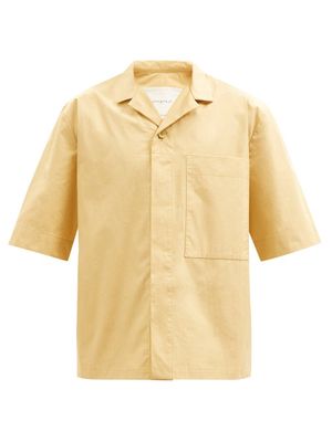 Toogood - Landscaper Cotton Short-sleeved Shirt - Mens - Yellow