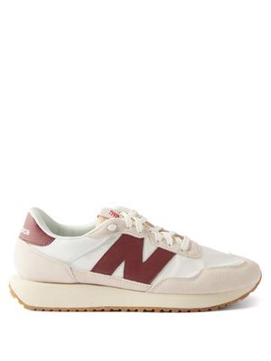 New Balance - Ms237 Nylon And Suede Trainers - Mens - White Multi
