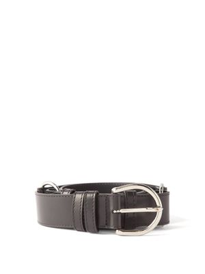 Erdem - Ring-embellished Leather Belt - Mens - Black