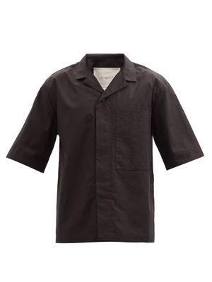 Toogood - Landscaper Cotton-poplin Short-sleeved Shirt - Mens - Black Multi